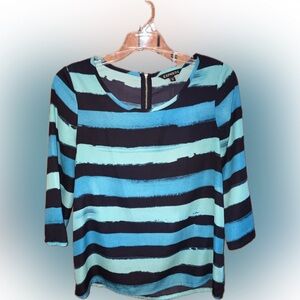 Express Striped 3/4 Sleeve Top XS